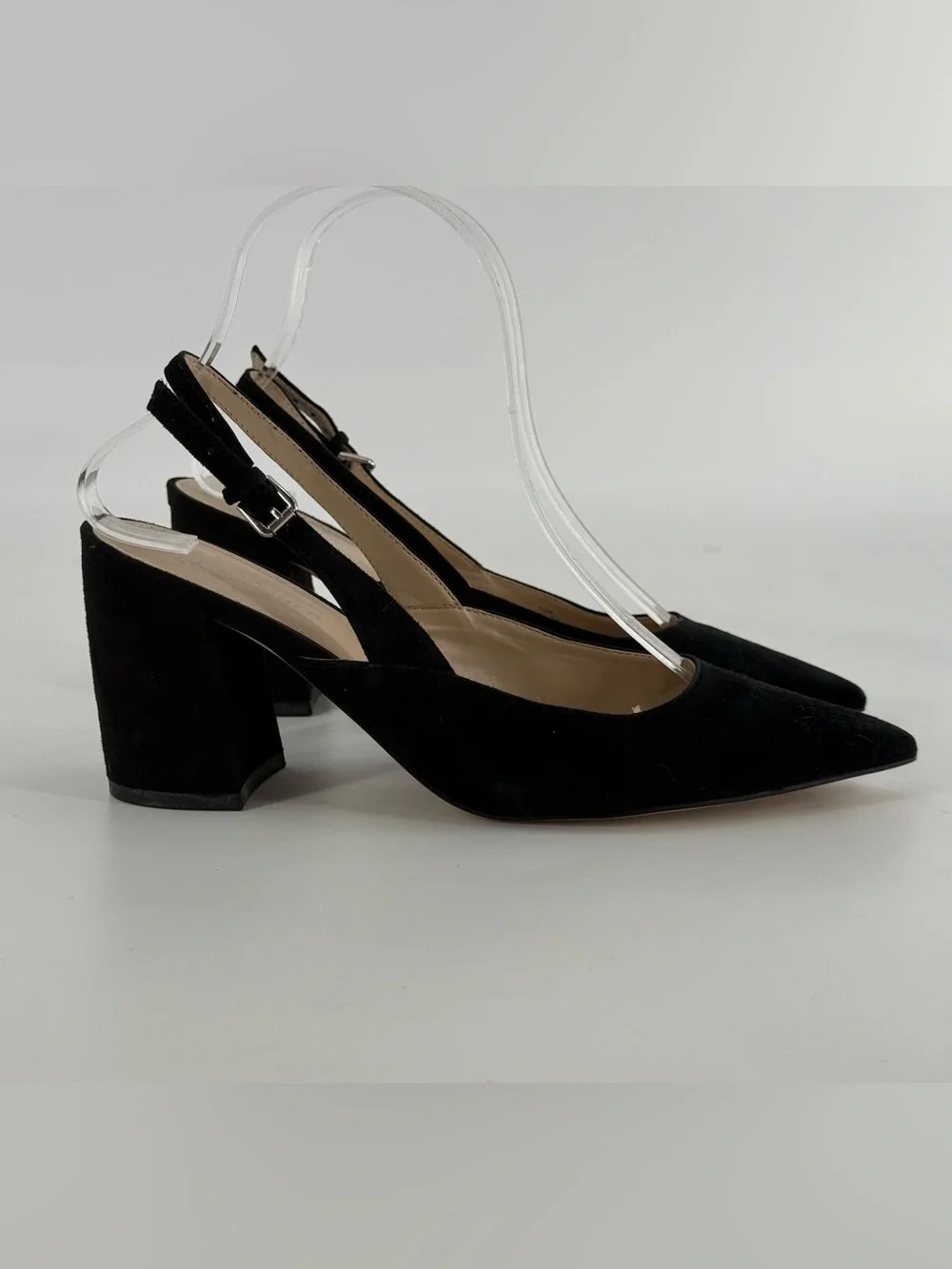 Marc Fisher Majer Pointy Toe Slingback Block Heel Pumps 7.5 - Picture 2 of 9
